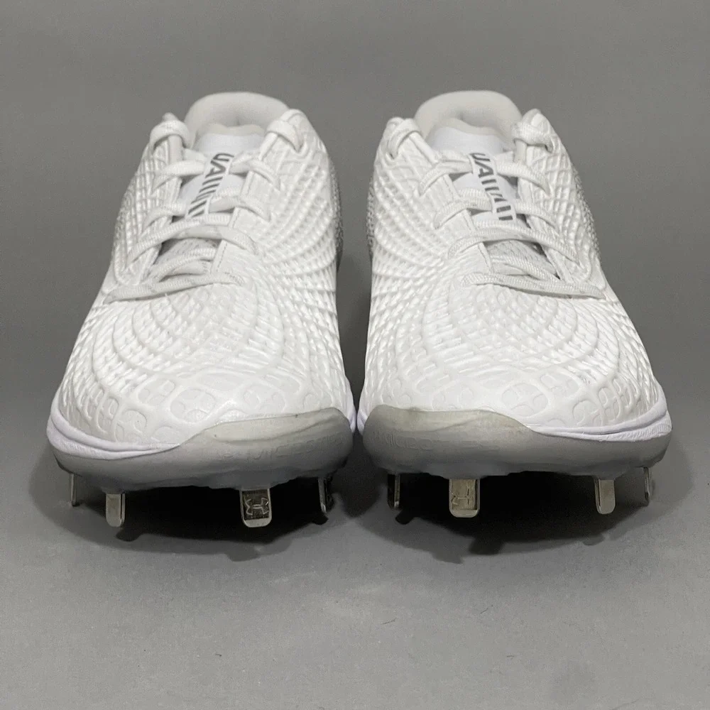 Under Armour Softball Cleats Women's 6 Metal Glyde 2.0 MT‎ White 3026601-100 USA